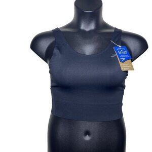 Brooks Size Medium Run Within Crop Tank Black 4 Way Stretch Pockets Below Arm